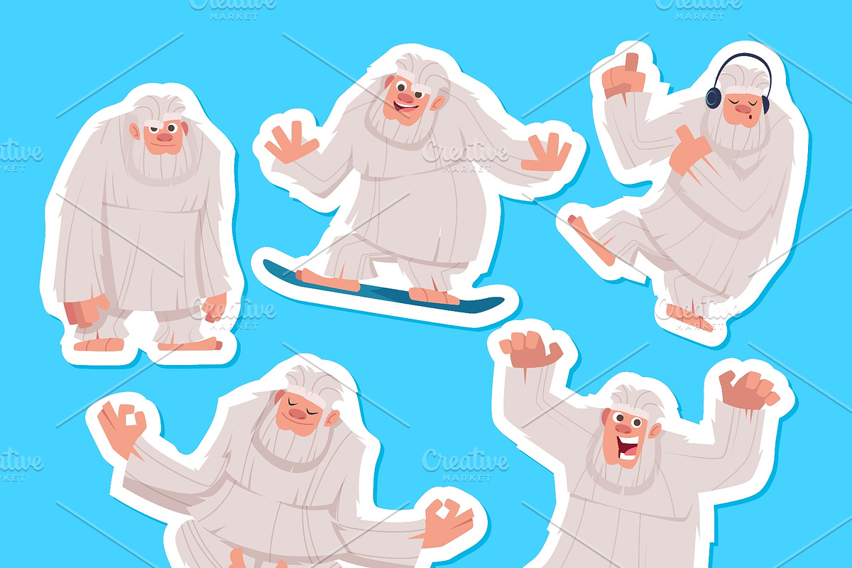 Bigfoot yeti character in different, an Animal Illustration by Onyx (Photo 3 of 3)