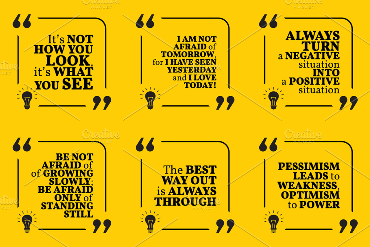 Nine motivational quotes. Set 19/55, a Decorative Illustration by sibgat