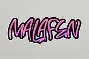 MALAFEN Graffiti Font, a Handwritten Font by NTC Graphic (Thumbnail 1 of 9)