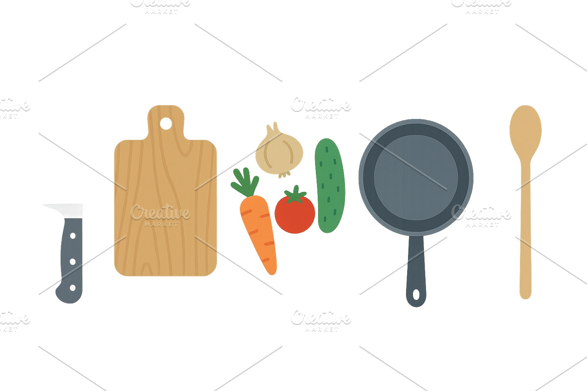 Various cooking ingredients and, a Food Illustration by ZinetroN