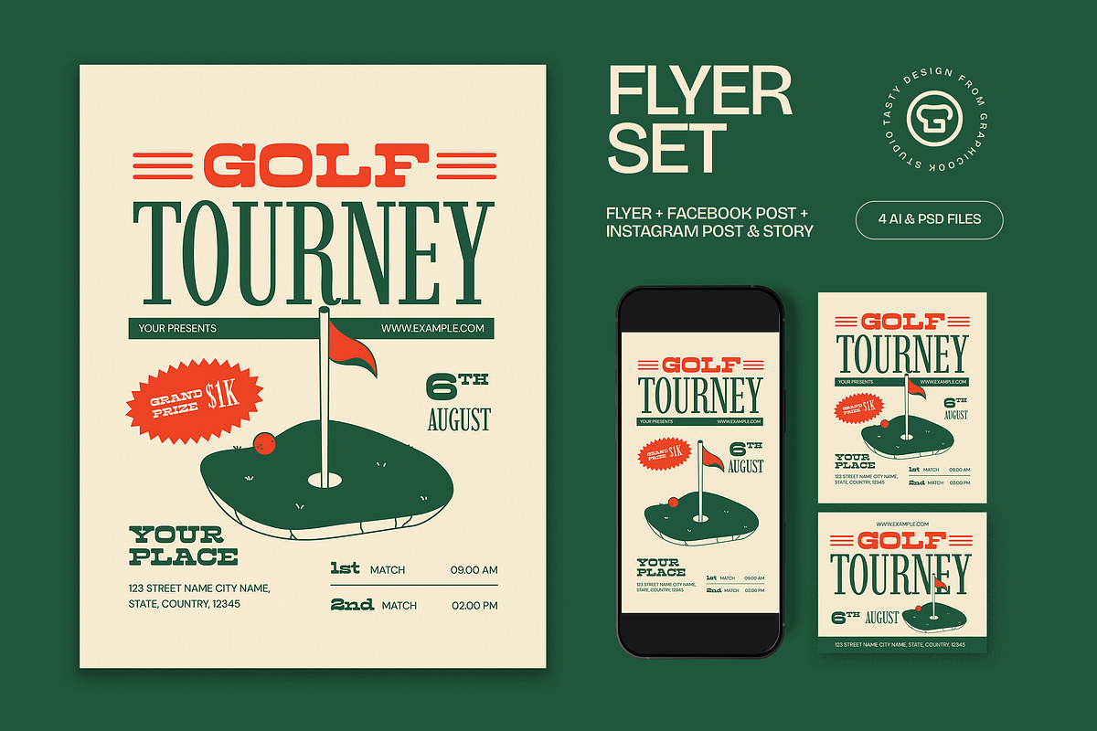 Golf Tourney Flyer, a Flyer Template by graphicook (Photo 1 of 3)