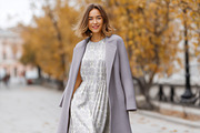 Fall Dress City Street Mockup PSD, a Shirt Mockup by 1001 mockups (Thumbnail 4 of 9)