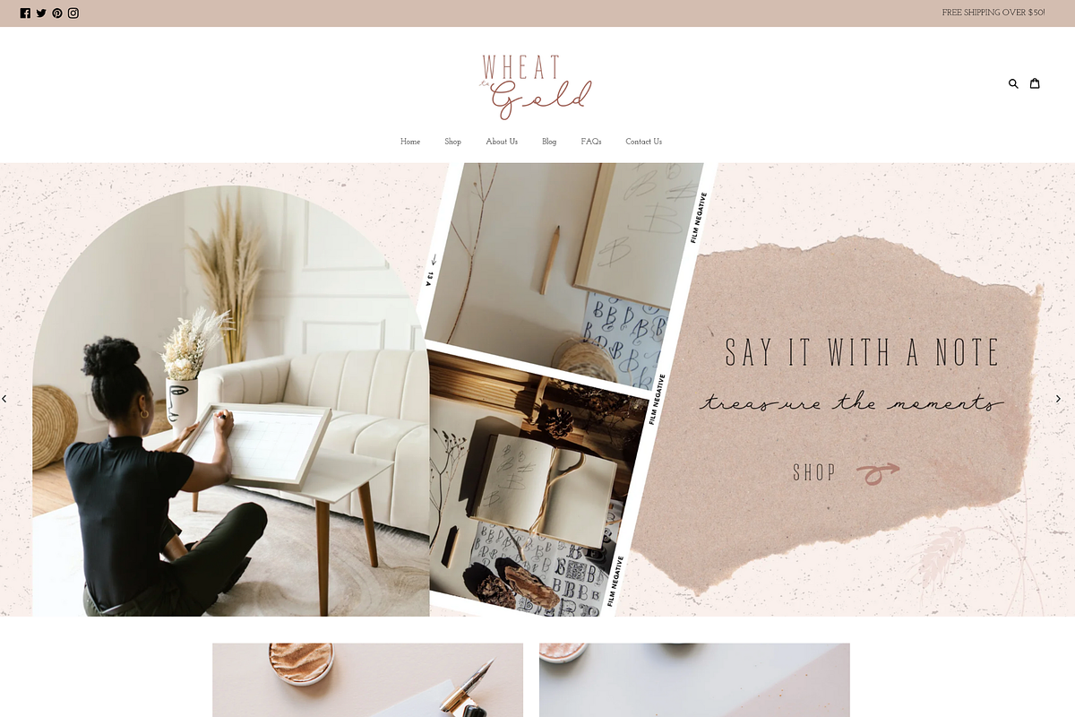 Easy Shopify Theme | Wheat to Gold, a Templates & Theme by Easy Website Themes (Photo 1 of 8)