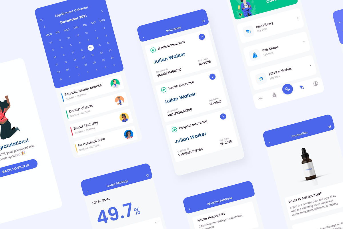 Healer 2 Patient Mobile UI KIT, an App Template by No.13 (Photo 4 of 7)