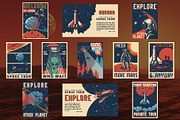 18 Retro Space Posters, a Brochure Template by DGIM studio (Thumbnail 3 of 5)