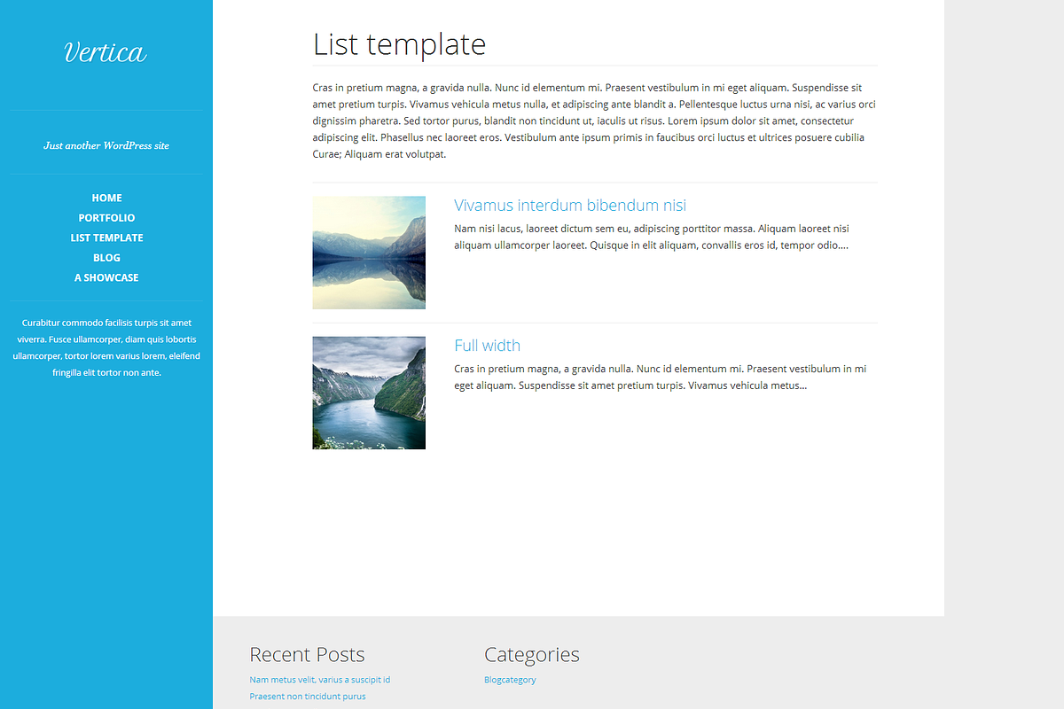 Vertica, a WordPress Template by FineHive (Photo 2 of 4)