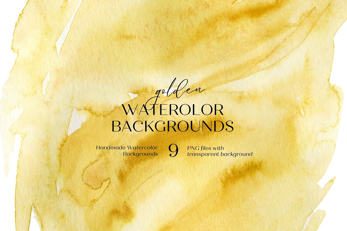 Gold Yellow Watercolors, a Decorative Illustration by AnnelyBlooms (Photo 6 of 8)