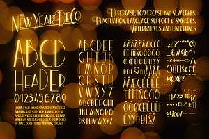 New Year Deco: Art Deco Festive Font