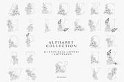Procreate Floral Alphabet, a Brush Add-On by AW Studios (Thumbnail 2 of 4)