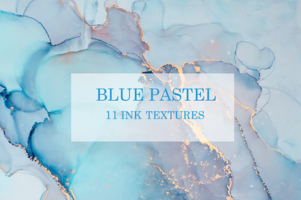 Blue Pastel Ink Textures