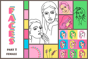 FACES part I FEMALE, a Person Illustration by statica