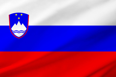 Slovenia flag background with waving fabric texture, a Background Photo by Davizro's Market