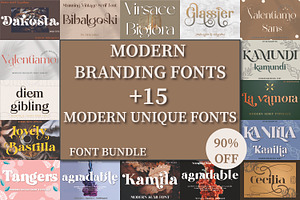 SALE! Mega Bundle 15 Branding Fonts