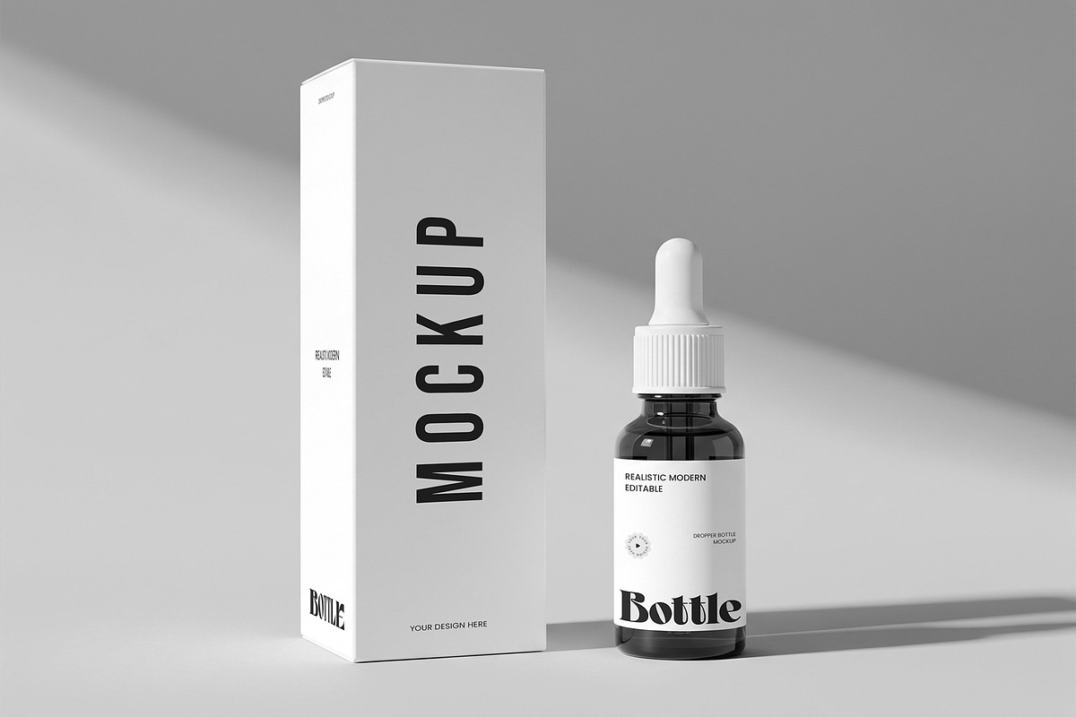 Dropper Bottle Mockup PSD Template, an Advertising Mockup by graphypix (Photo 4 of 4)