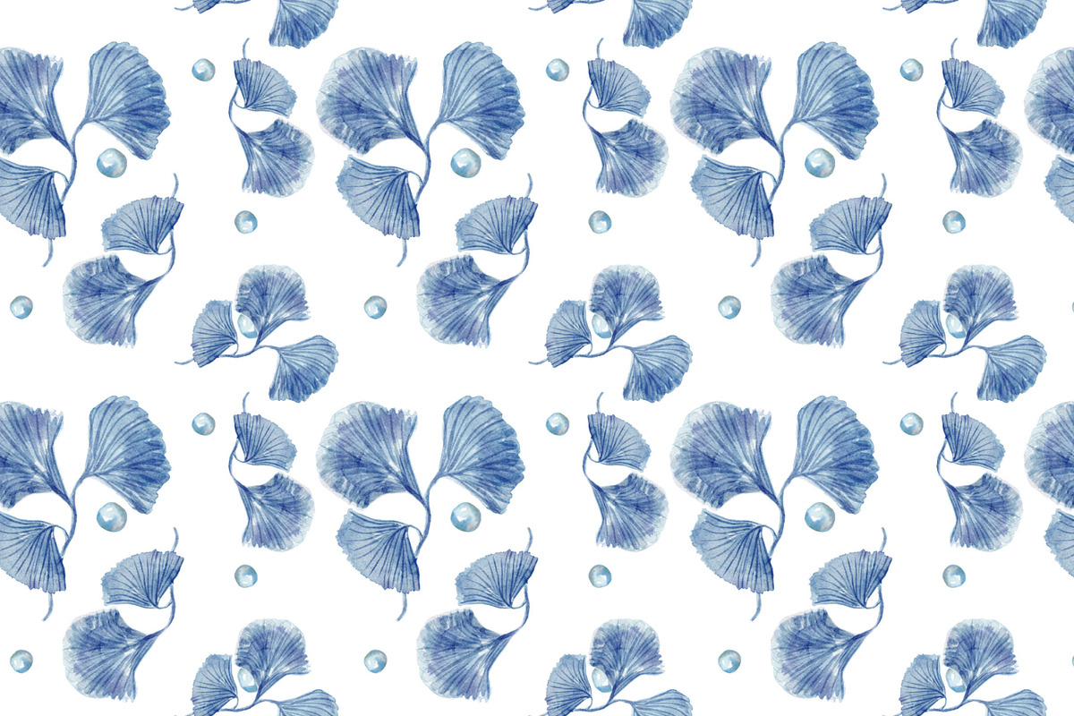 White and blue sea patterns, a Pattern Graphic by ramika (Photo 8 of 8)