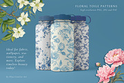 Floral Toile Print Design Patterns, a Pattern Graphic by Olya Creative (Thumbnail 8 of 29)