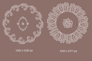 Lace Seamless Ribbons, Frames.