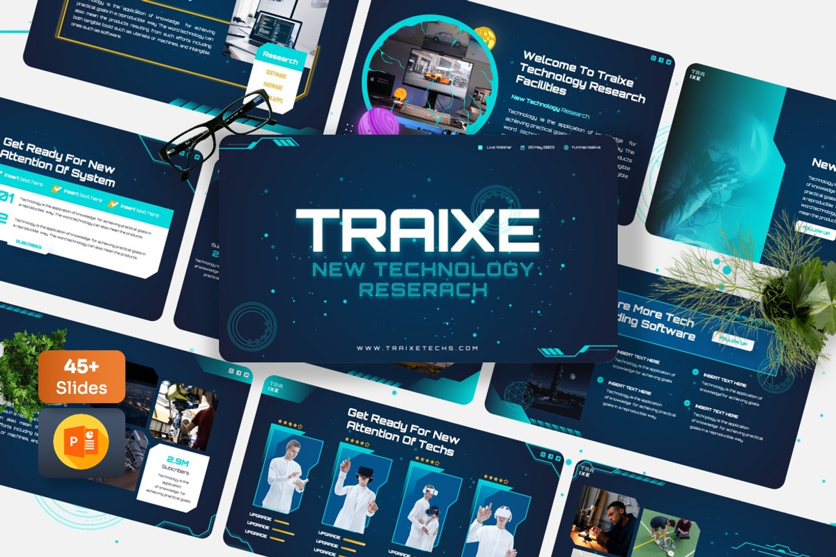 Traixe - Technology Powerpoint, a Presentation Template by Dhabee (Photo 1 of 8)