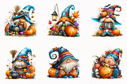 Halloween Gnomes Clipart Set, a Seasonal Illustration by fashionaddict (Thumbnail 2 of 7)