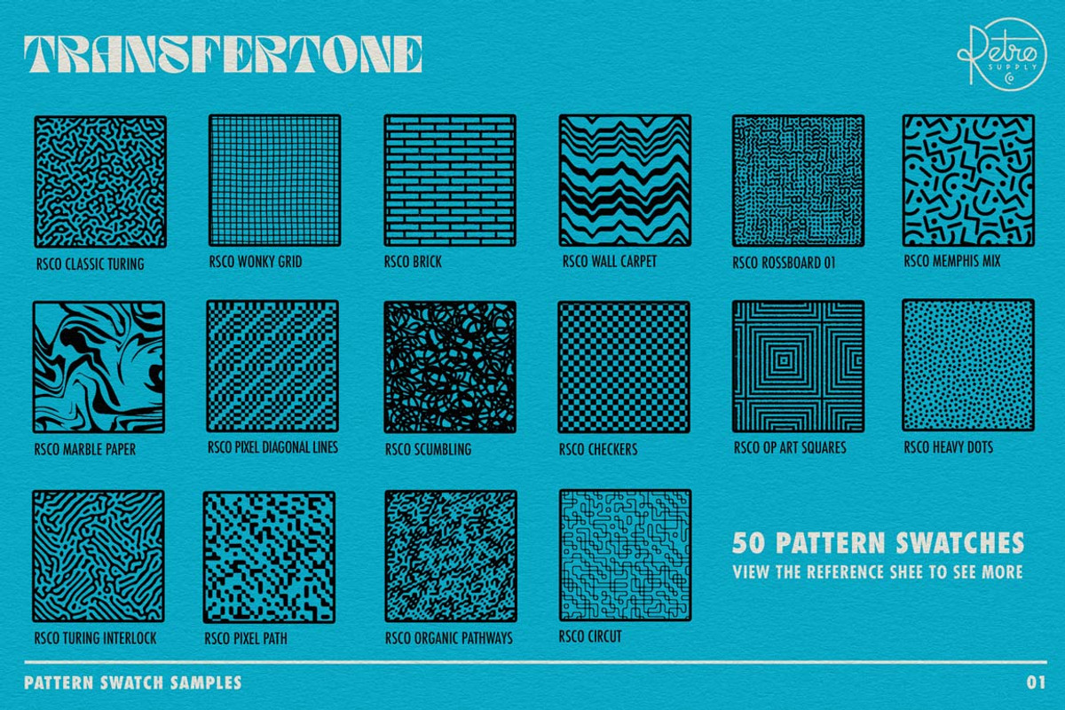 TransferTone | Illustrator Swatches, a Brush Add-On by RetroSupply Co. (Photo 8 of 8)