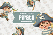 Friendly Pirate Kid Cute Cartoon, a Person Illustration by Gohsantosa (Thumbnail 1 of 4)