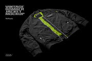 Vintage Bomber Jacket Mockup, a Hoody Mockup by Mad Supply (Thumbnail 1 of 7)