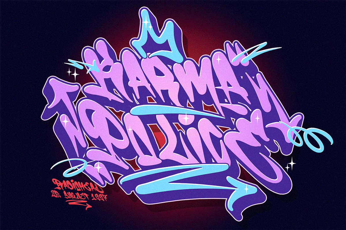 Space Oddity | Music Graffiti Font, a Blackletter Font by Ardana Creative (Photo 8 of 13)