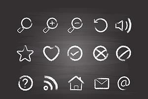 Web Icons (chalk style)