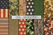 Camouflage and US Patriotic Patterns, a Pattern Graphic by Paper Element (Thumbnail 1 of 2)