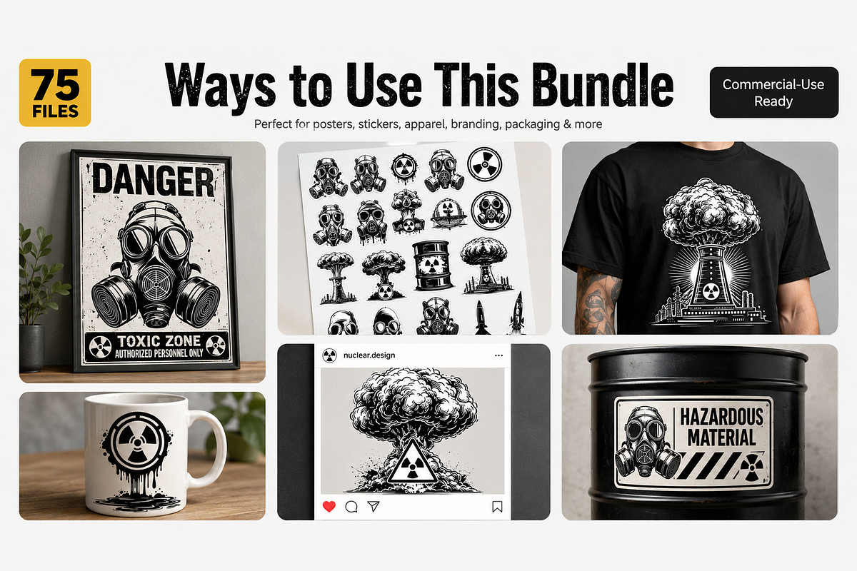 Nuclear Vector Bundle (75 Files), an Object Graphic by AvalgaCollectiblesan (Photo 3 of 3)