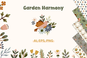 Garden Harmony Vector Set