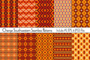 Orange Southwestern Vector Patterns, a Pattern Graphic by Melissa Held Designs (Thumbnail 1 of 4)
