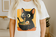 Kawaii Ramen Cat Japanese Noodle, a Shirt Mockup by Craftsbeefy (Thumbnail 3 of 5)