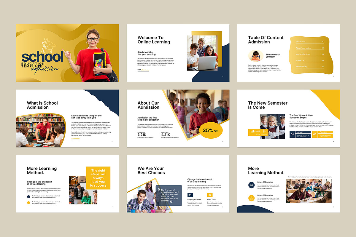 School Admission Presentation, a Presentation Template by evgenystudio (Photo 6 of 8)