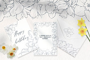 Watercolor and sketch daffodils, a Decorative Illustration by TatiArti (Thumbnail 8 of 13)
