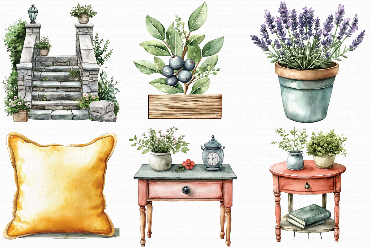 Interior Design Clipart PNG, an Illustration by Libby Wishes (Photo 2 of 7)