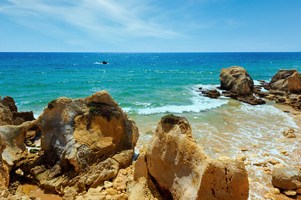 Atlantic rocky coast view (Algarve, Portugal)., a Nature Photo by YuriyB
