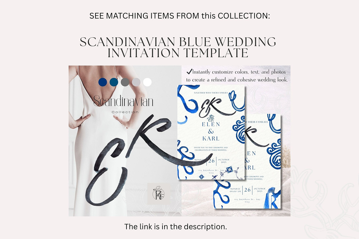 Blue Scandinavian Template Bundle, a Stationery Template by Alisa Mikibith Art (Photo 10 of 19)