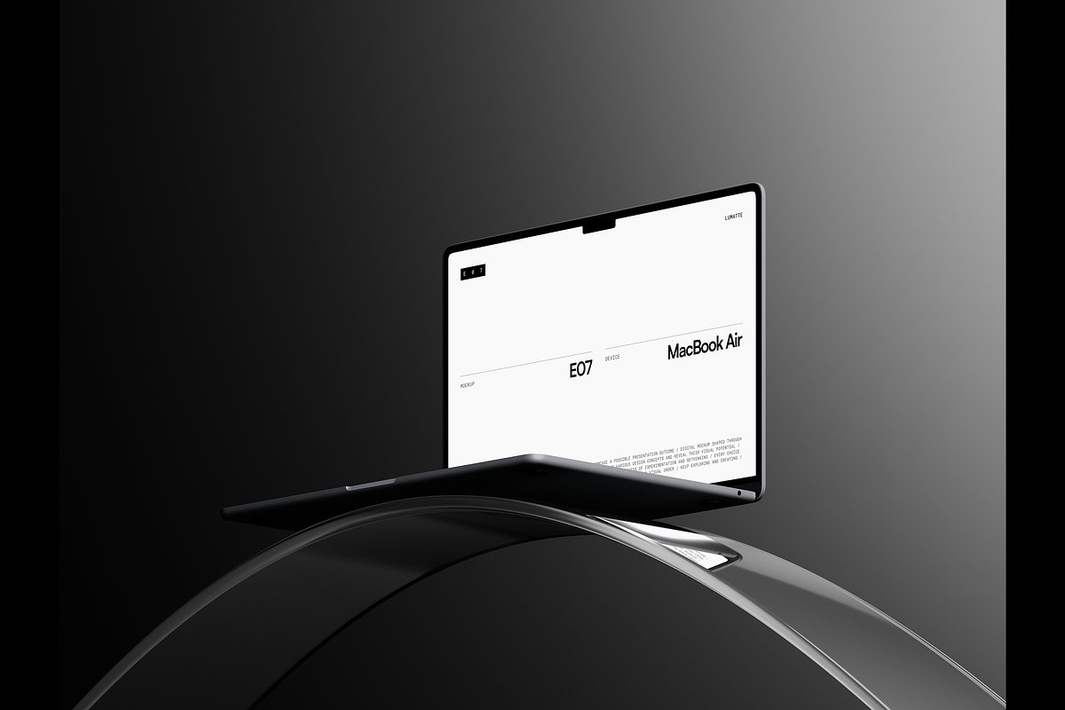 MacBook Air Collection E07 Mockup 3, a Mac Mockup by Lumatte (Photo 5 of 5)