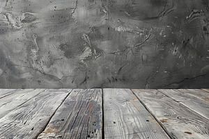 Wooden floor with grey wall in apartment, a Background Photo by AlyaAnd