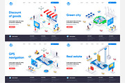 Isometric Landing Page Template, an Illustration by alexdndz (Thumbnail 5 of 29)
