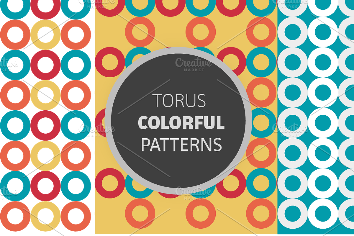 Torus Colorful Patterns, a Pattern Graphic by SUBCUTANEO STORE