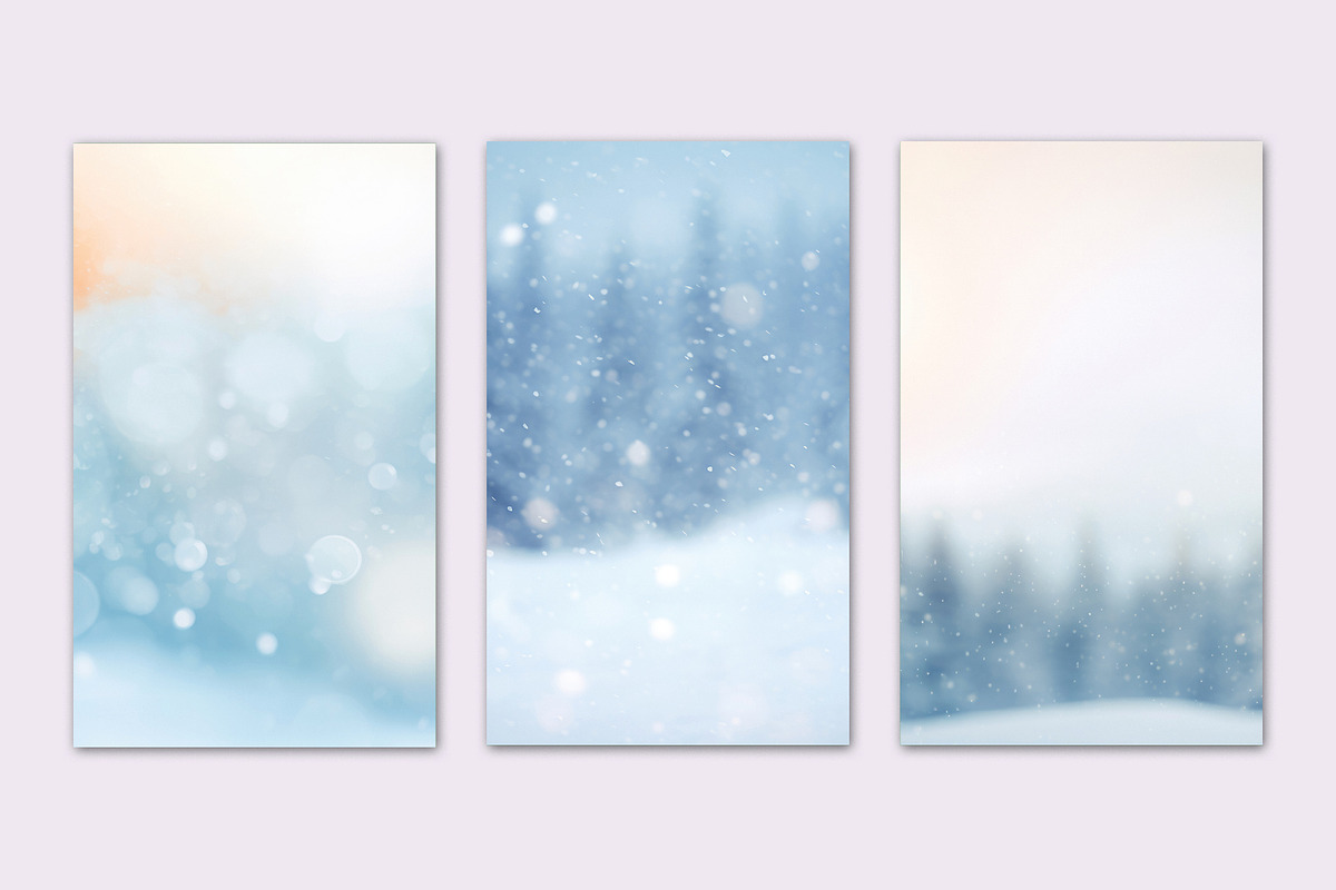 BLURRED BACKGROUND WITH SNOWFALL, a Background Graphic by Sophico (Photo 4 of 5)