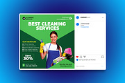 Cleaning service Social Media Post, a Social Media Template by designSultan (Thumbnail 3 of 4)