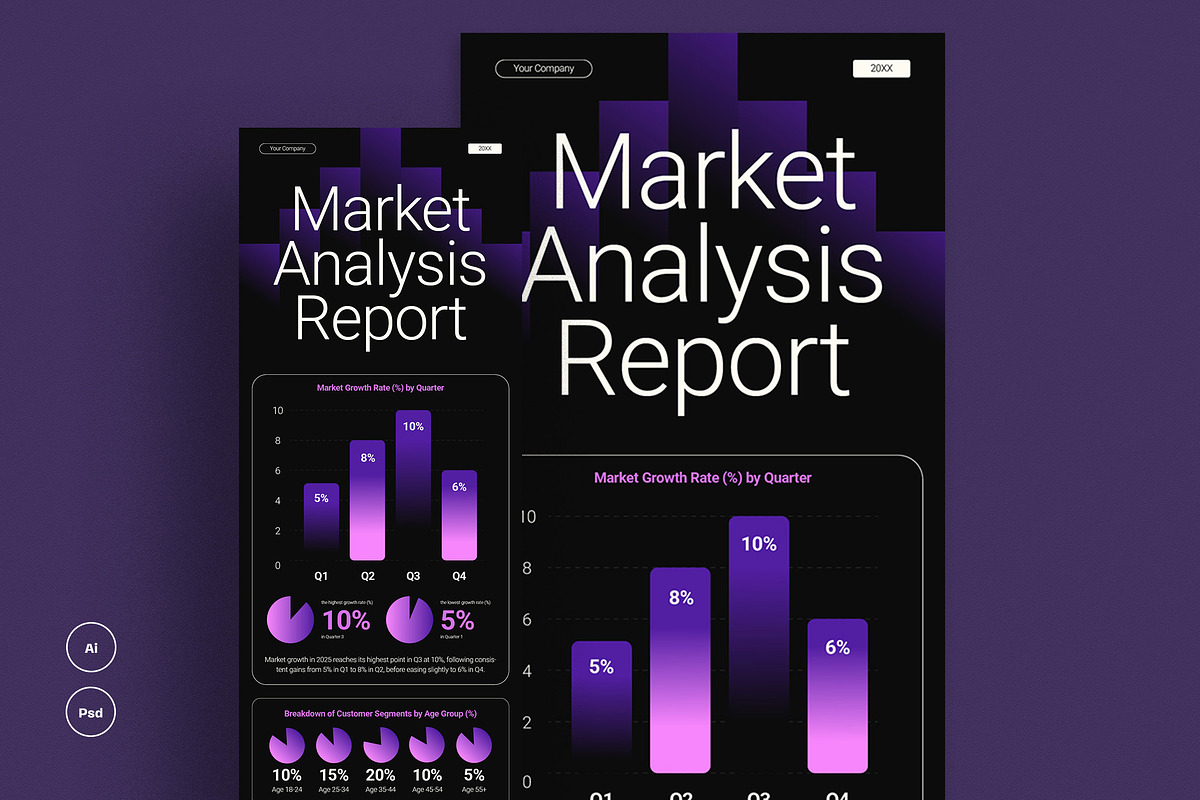 Market Analysis Report Infographic, a Templates & Theme by graphicook (Photo 1 of 3)