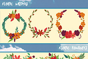 Floral Elements, Bundles, & Patterns, a Pattern Graphic by JM_Graphics (Thumbnail 2 of 5)