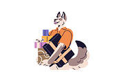 Animals at birthday party set, cards, an Animal Illustration by PaperTrident (Thumbnail 10 of 18)