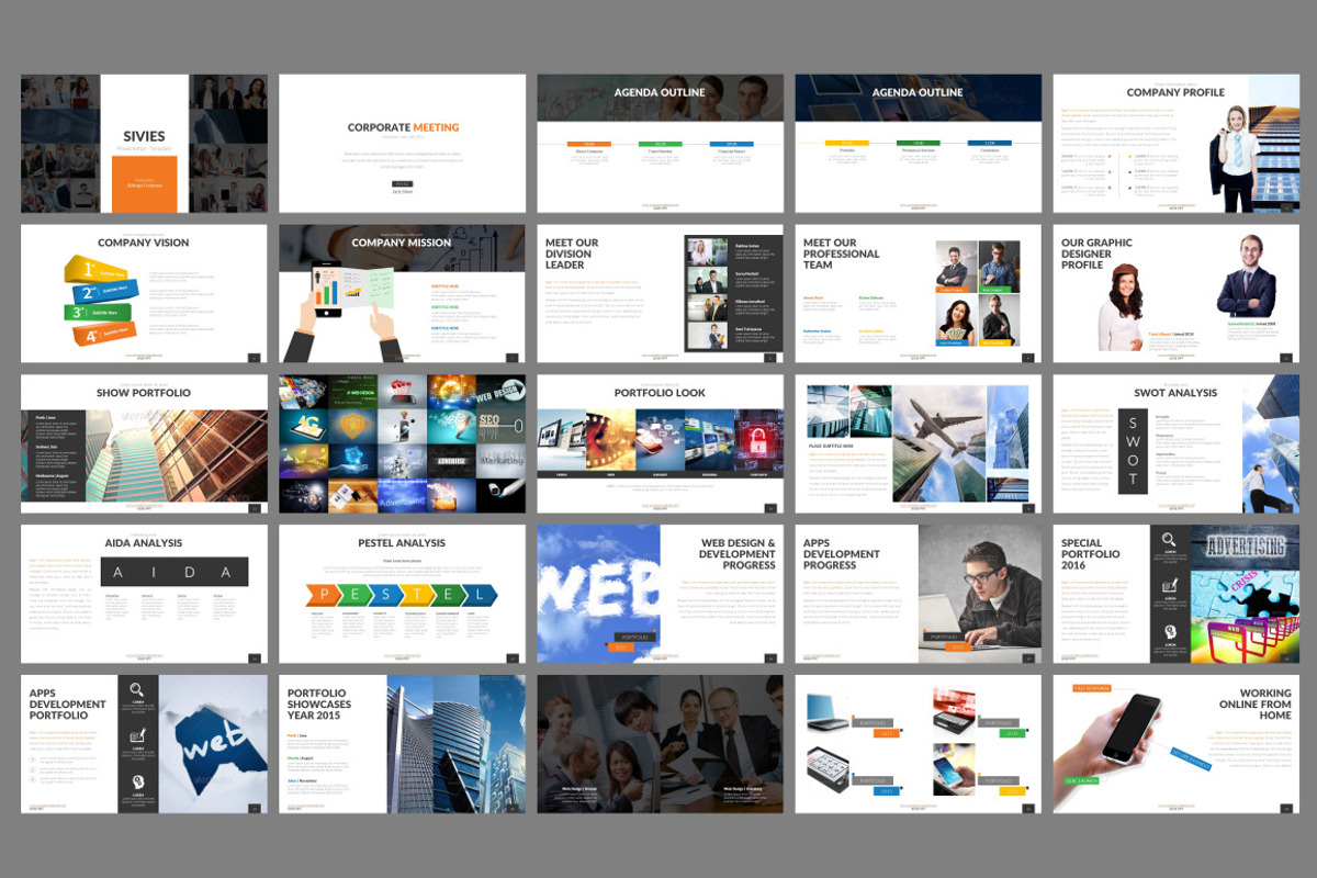 Sivie Presentation Template, a Presentation Template by GreenDesign (Photo 1 of 4)