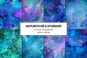 SPACE GALAXY watercolor textures, a Texture Graphic by Artemisia_Art (Thumbnail 1 of 7)