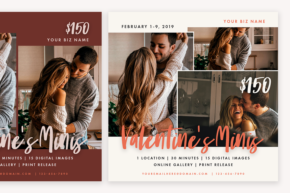 Valentine’s Mini Flyer Template 5x5, a Social Media Template by molly ho studio (Photo 3 of 3)
